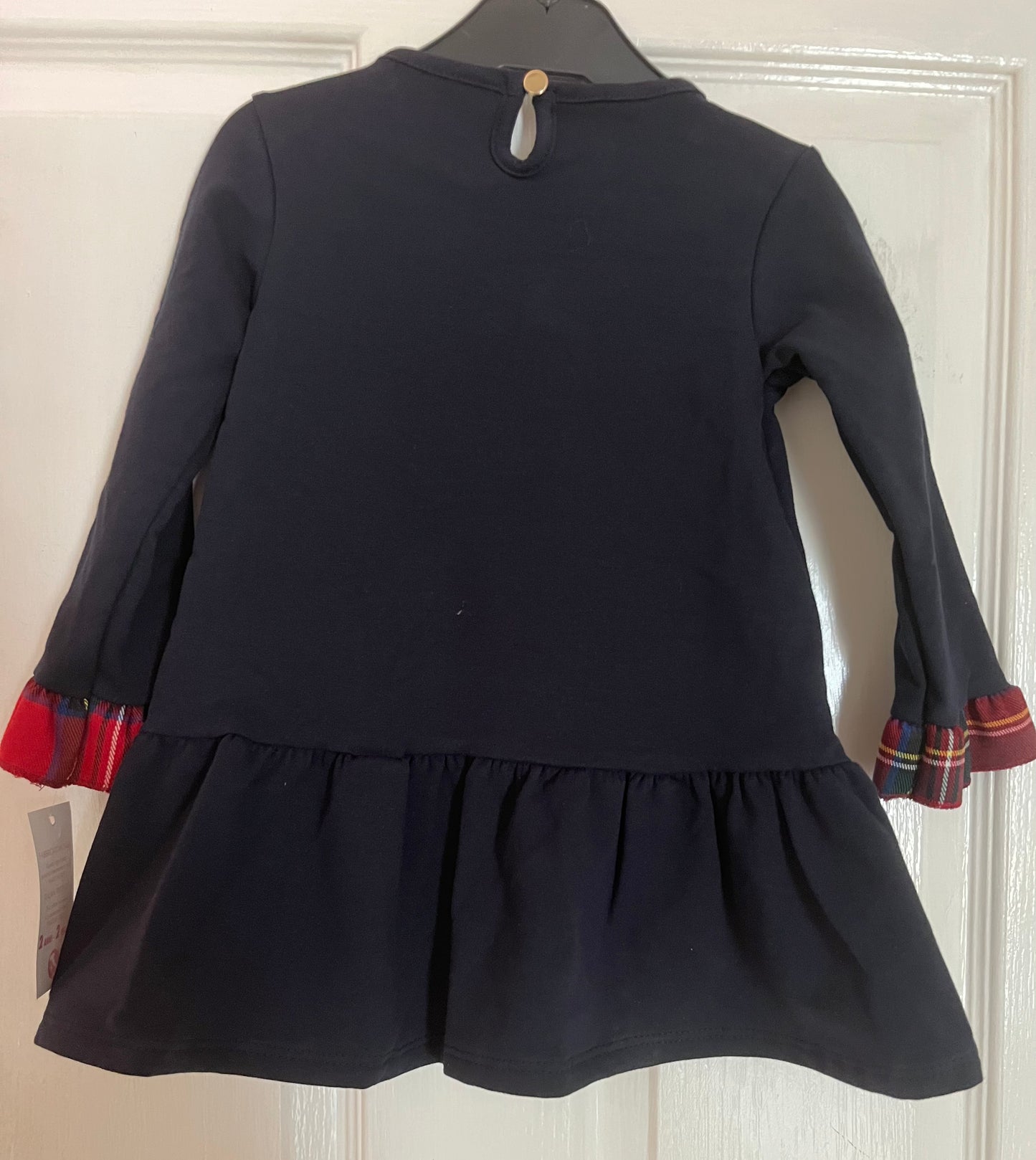 Navy tartan dress