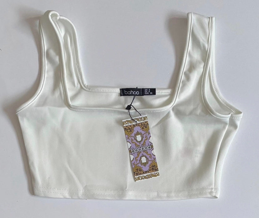Size 8 boohoo crop top