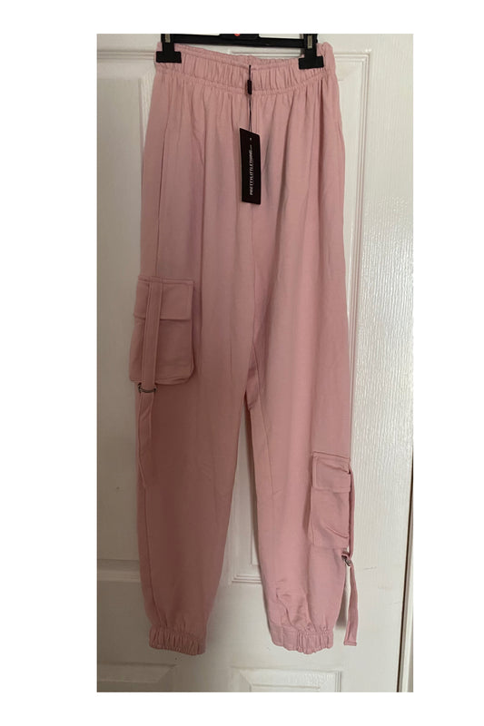 Pretty little thing pink joggers 4 & 12