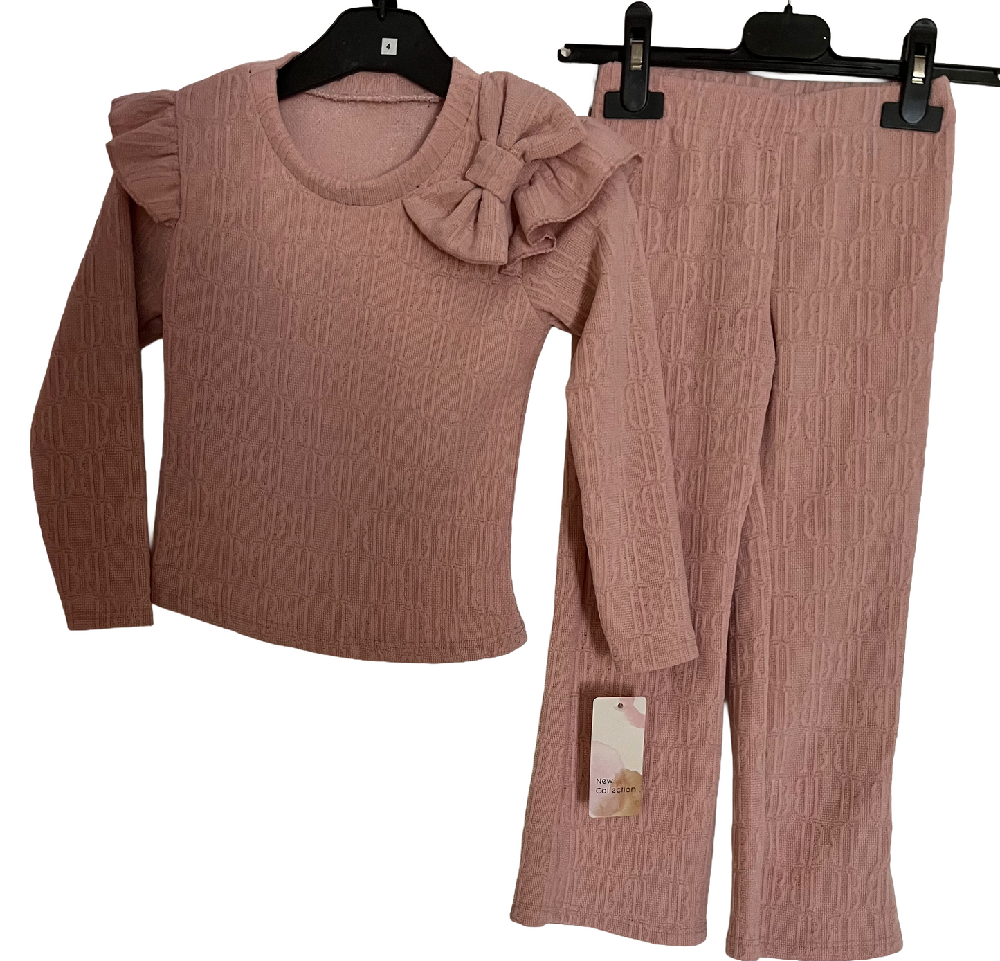 Dusky pink patterned loungesuit