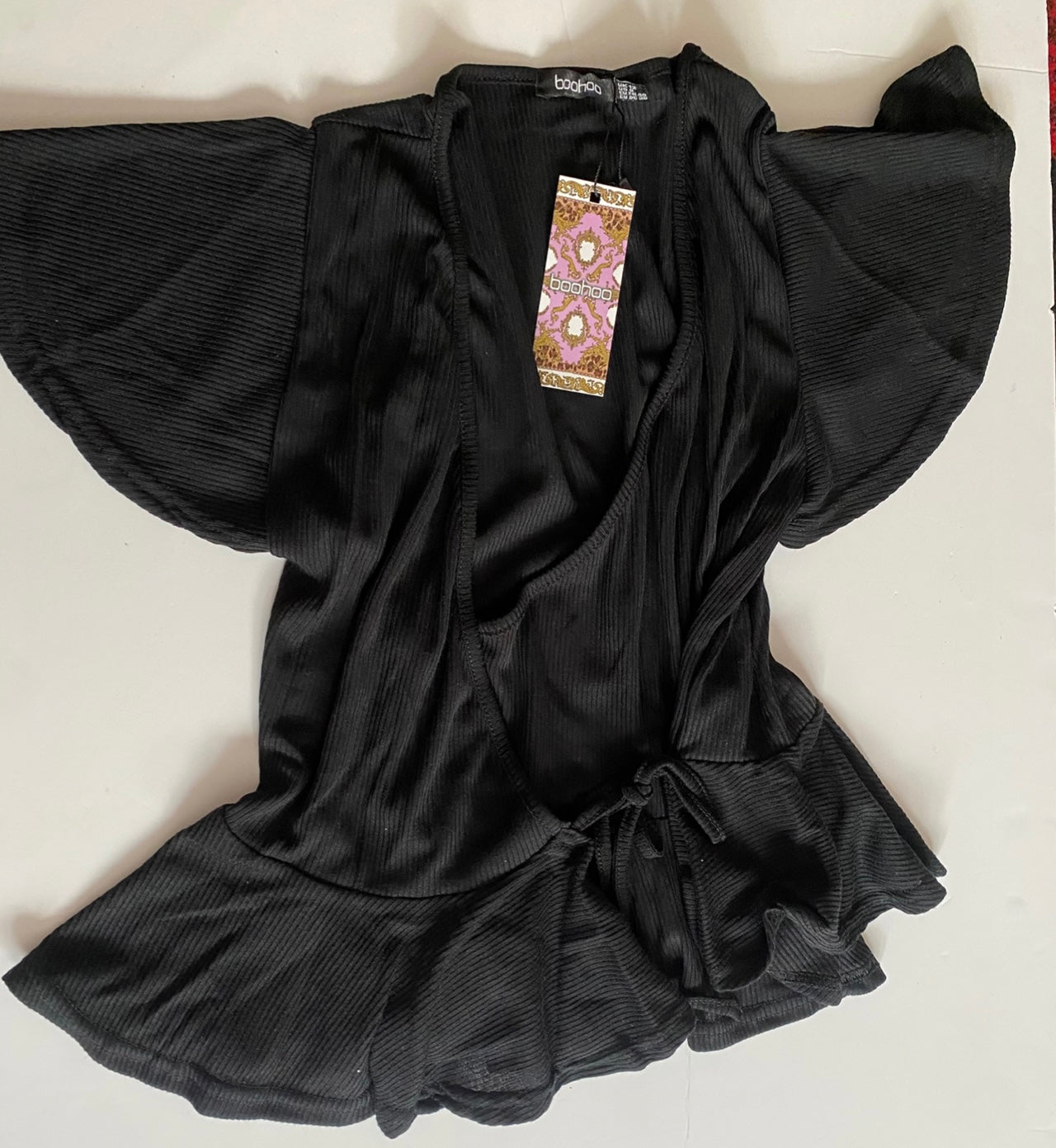 Boohoo black top size 12