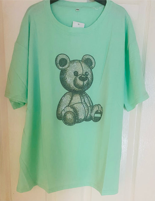 Diamanté teddy t shirt size small to medium