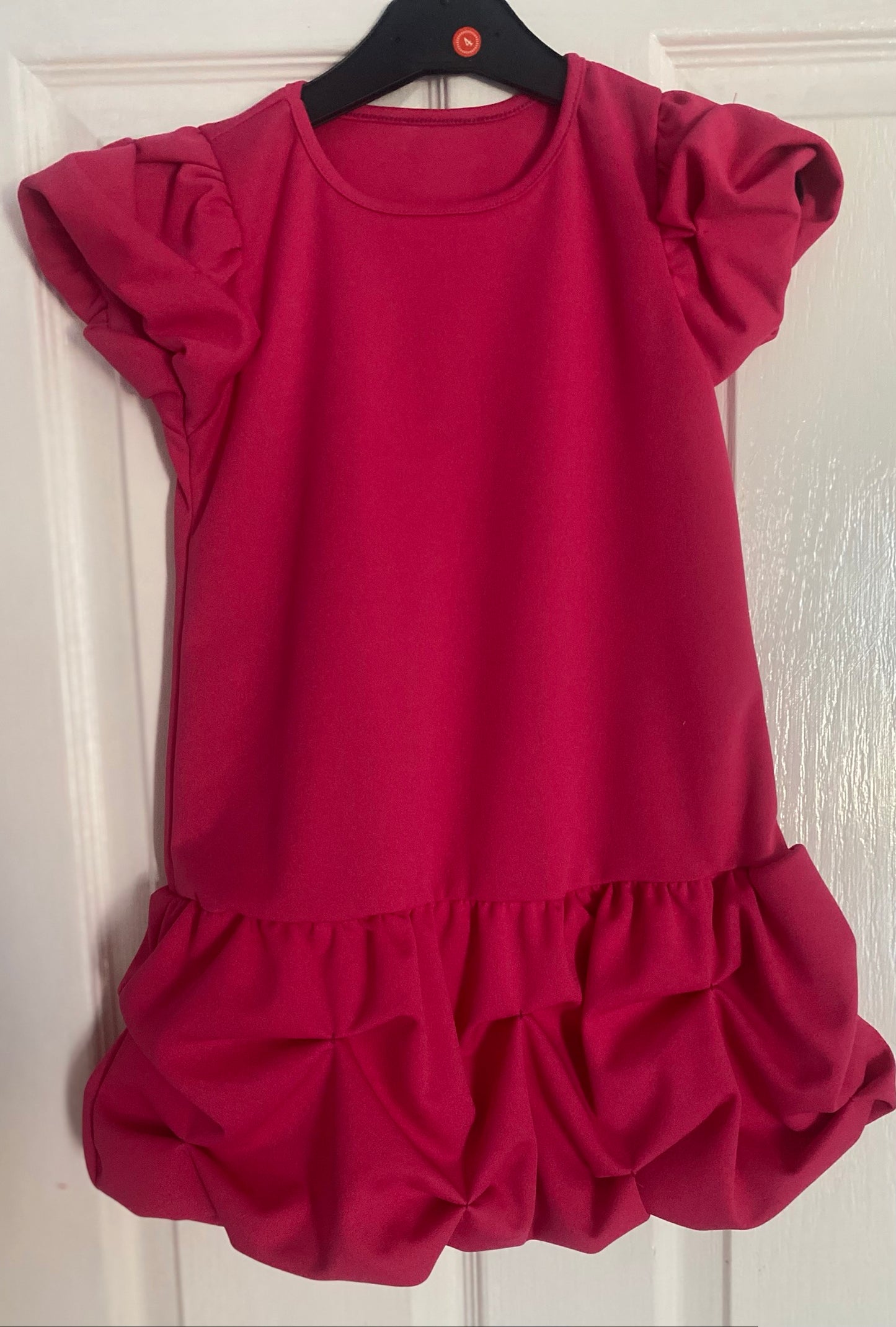 Cerise pink ruffle dress 10 years